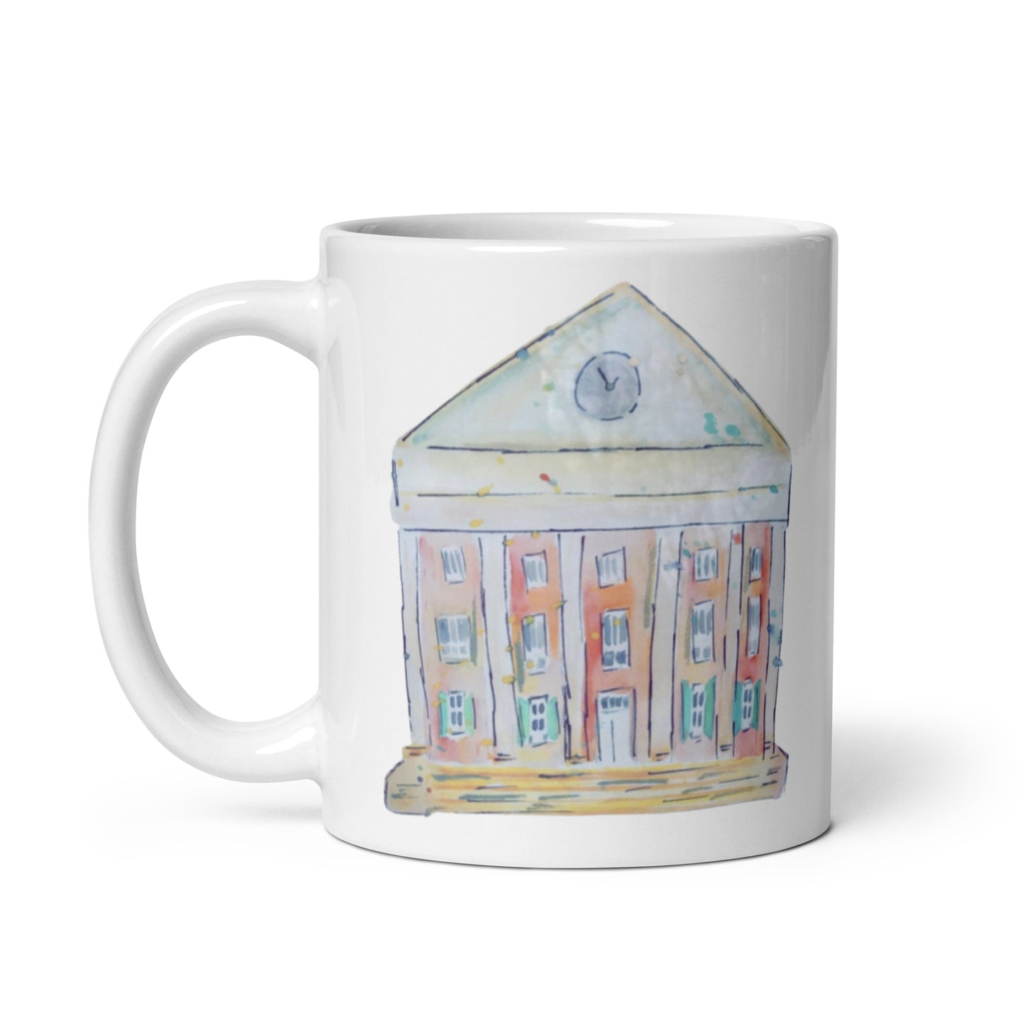 White glossy mug