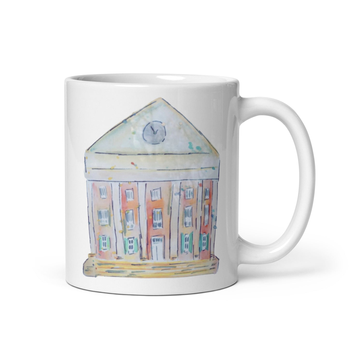 White glossy mug