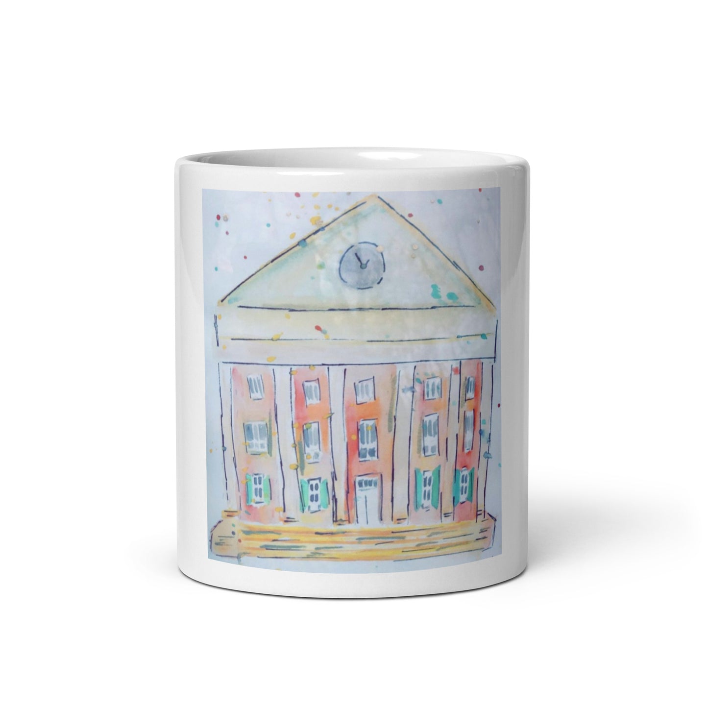 White glossy mug