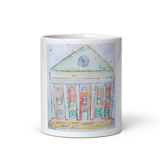White glossy mug